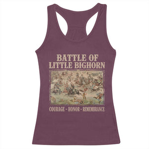 Battle of Little Bighorn Racerback Tank Top Courage Honor Remember Native American TS11 Maroon Print Your Wear