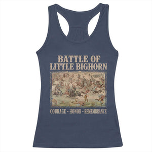 Battle of Little Bighorn Racerback Tank Top Courage Honor Remember Native American TS11 Navy Print Your Wear
