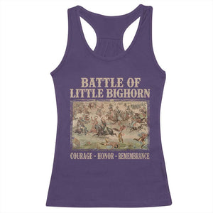 Battle of Little Bighorn Racerback Tank Top Courage Honor Remember Native American TS11 Purple Print Your Wear