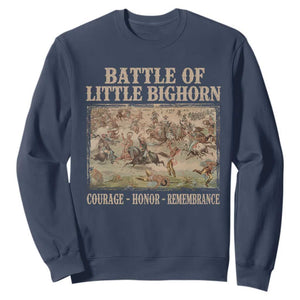 Battle of Little Bighorn Sweatshirt Courage Honor Remember Native American TS11 Navy Print Your Wear