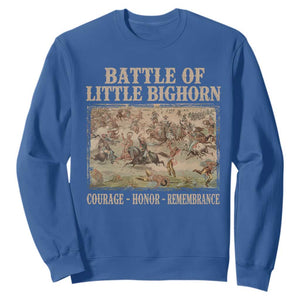 Battle of Little Bighorn Sweatshirt Courage Honor Remember Native American TS11 Royal Blue Print Your Wear