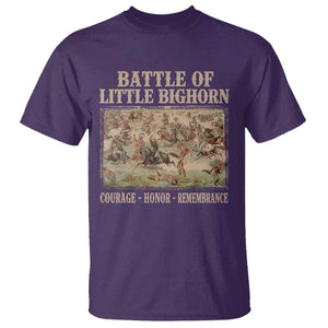 Battle of Little Bighorn T Shirt Courage Honor Remember Native American TS11 Purple Print Your Wear