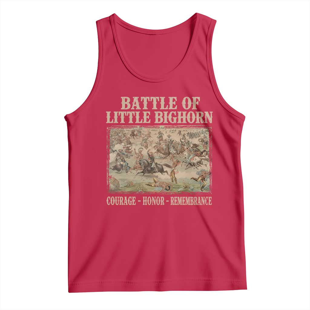 Battle of Little Bighorn Tank Top Courage Honor Remember Native American TS11 Red Print Your Wear