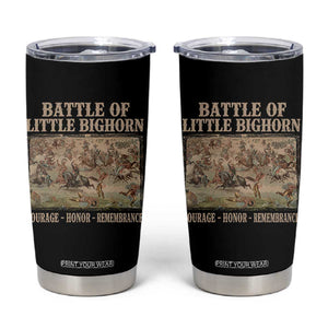 Battle of Little Bighorn Tumbler Cup Courage Honor Remember Native American TS11 Black Print Your Wear