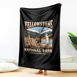 Yellowstone National Park Do Not Pet The Fluffy Cows Throw Blanket TS11 Print Your Wear