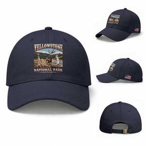 Yellowstone National Park Do Not Pet The Fluffy Cows Baseball Cap TS11 Baseball Cap Universal Fit Navy Print Your Wear