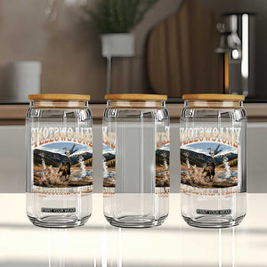 Yellowstone National Park Do Not Pet The Fluffy Cows Glass Can TS11 Print Your Wear