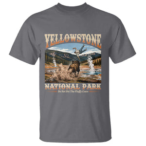 Yellowstone National Park Do Not Pet The Fluffy Cows T Shirt TS11 Charcoal Print Your Wear