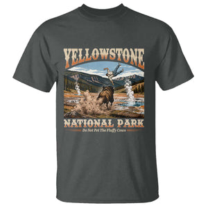 Yellowstone National Park Do Not Pet The Fluffy Cows T Shirt TS11 Dark Heather Print Your Wear