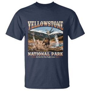 Yellowstone National Park Do Not Pet The Fluffy Cows T Shirt TS11 Navy Print Your Wear
