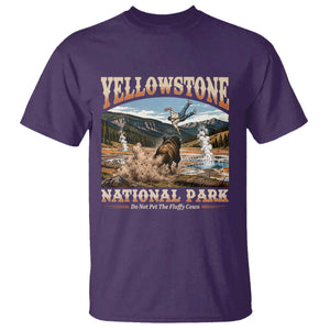 Yellowstone National Park Do Not Pet The Fluffy Cows T Shirt TS11 Purple Print Your Wear