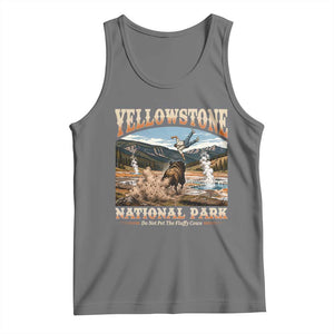 Yellowstone National Park Do Not Pet The Fluffy Cows Tank Top TS11 Black Heather Print Your Wear