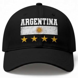 Argentina Champions 2026 4th Star Baseball Cap Vintage Sol De May and Stripes TS11 Print Your Wear