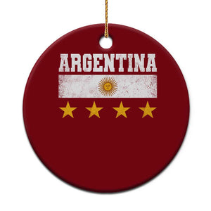 Argentina Champions 2026 4th Star Ceramic Ornament Vintage Sol De May and Stripes TS11 1pc Red Print Your Wear