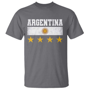 Argentina Champions 2026 4th Star T Shirt Vintage Sol De May and Stripes TS11 Charcoal Print Your Wear