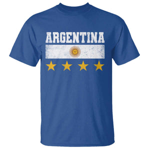 Argentina Champions 2026 4th Star T Shirt Vintage Sol De May and Stripes TS11 Royal Blue Print Your Wear