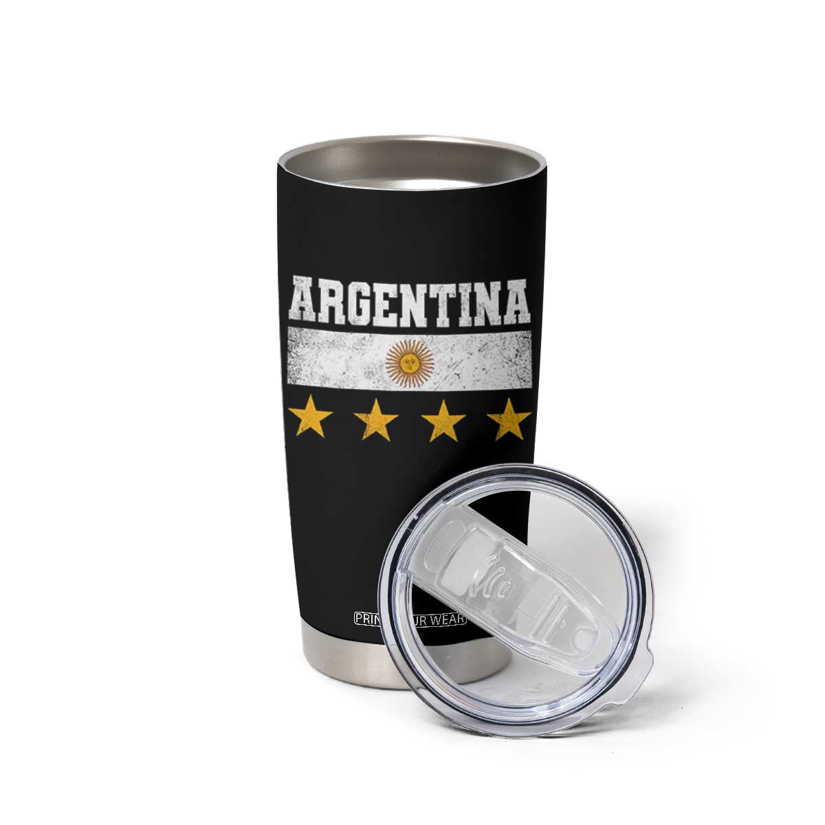 Argentina Champions 2026 4th Star Tumbler Cup Vintage Sol De May and Stripes TS11 Print Your Wear