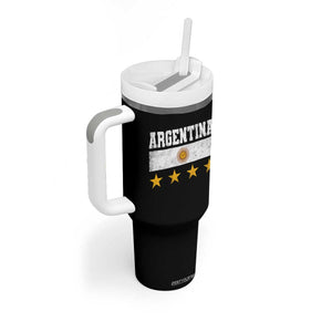 Argentina Champions 2026 4th Star Tumbler With Handle Vintage Sol De May and Stripes TS11 Print Your Wear