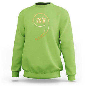 Funny Kamala Sweatshirt Gold Comma La For President Hebrew Jewish TS11 Lime Print Your Wear