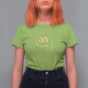 Funny Kamala T Shirt For Women Gold Comma La For President Hebrew Jewish TS11 Lime Print Your Wear