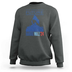 Harris Walz'24 Sweatshirt We're Fighting For Our Future Women's Right TS11 Dark Heather Print Your Wear