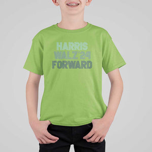 Harris Walz'24 T Shirt For Kid Forward Kamala Tim American Presidential Election TS11 Lime Print Your Wear