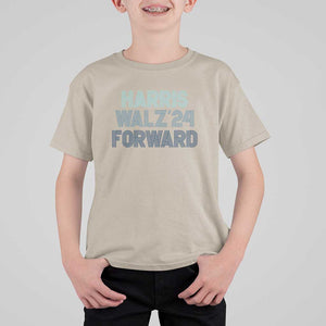 Harris Walz'24 T Shirt For Kid Forward Kamala Tim American Presidential Election TS11 Sand Print Your Wear