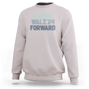 Harris Walz'24 Sweatshirt Forward Kamala Tim American Presidential Election TS11 Ice Gray Print Your Wear