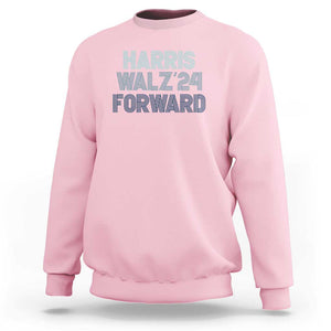 Harris Walz'24 Sweatshirt Forward Kamala Tim American Presidential Election TS11 Light Pink Print Your Wear