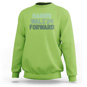 Harris Walz'24 Sweatshirt Forward Kamala Tim American Presidential Election TS11 Lime Print Your Wear