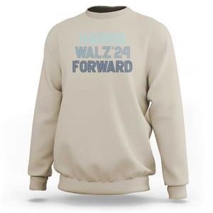 Harris Walz'24 Sweatshirt Forward Kamala Tim American Presidential Election TS11 Sand Print Your Wear