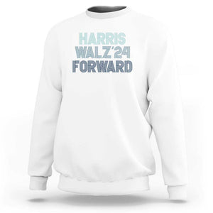 Harris Walz'24 Sweatshirt Forward Kamala Tim American Presidential Election TS11 White Print Your Wear