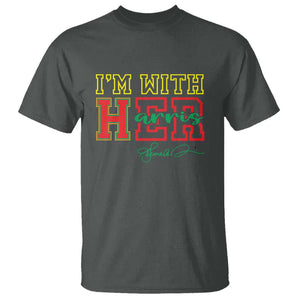 Harris Supporter T Shirt I'm With Her Kamala Harris Political Election 2024 TS11 Dark Heather Print Your Wear