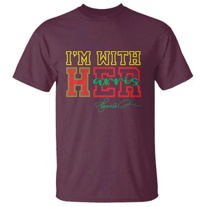 Harris Supporter T Shirt I'm With Her Kamala Harris Political Election 2024 TS11 Maroon Print Your Wear