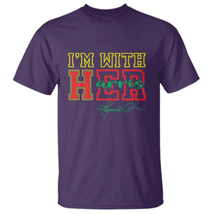 Harris Supporter T Shirt I'm With Her Kamala Harris Political Election 2024 TS11 Purple Print Your Wear