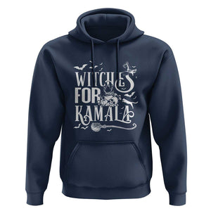 Harris Supporter Hoodie Witches For Kamala Mysterious Bat Cat Cauldron Broom TS11 Navy Print Your Wear