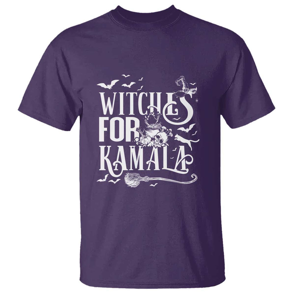 Harris Supporter T Shirt Witches For Kamala Mysterious Bat Cat Cauldron Broom TS11 Purple Print Your Wear