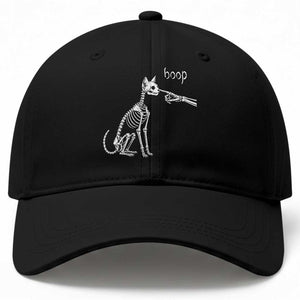 Boop Funny Cat Skeleton Hand Halloween Pet Graphic Baseball Cap