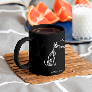 Boop Funny Cat Skeleton Hand Halloween Pet Graphic Coffee Mug