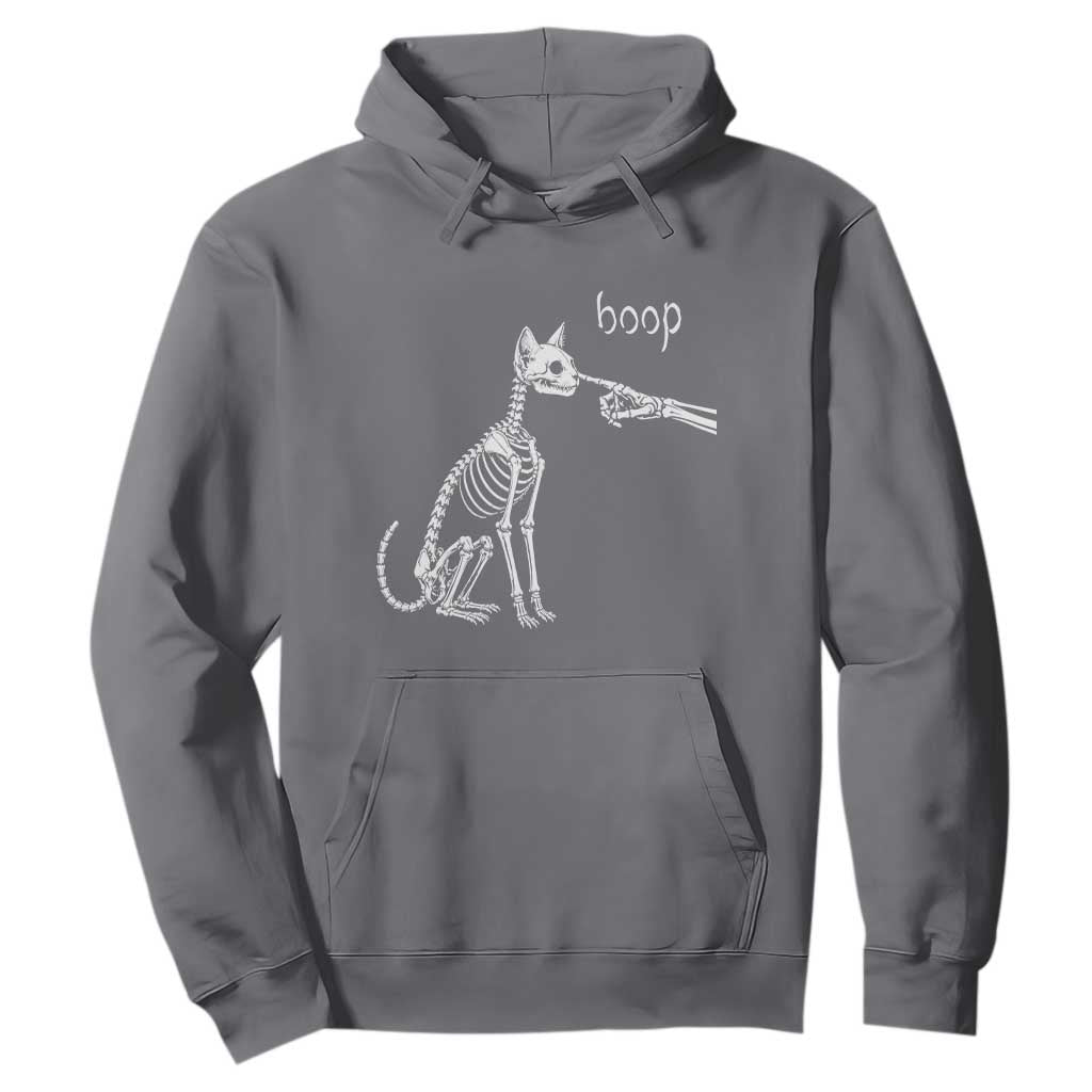 Boop Funny Cat Skeleton Hand Halloween Pet Graphic Hoodie