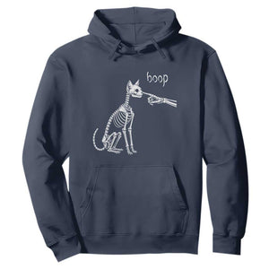 Boop Funny Cat Skeleton Hand Halloween Pet Graphic Hoodie