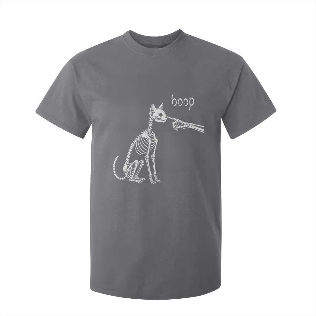 Boop Funny Cat Skeleton Hand Halloween Pet Graphic T Shirt For Kid