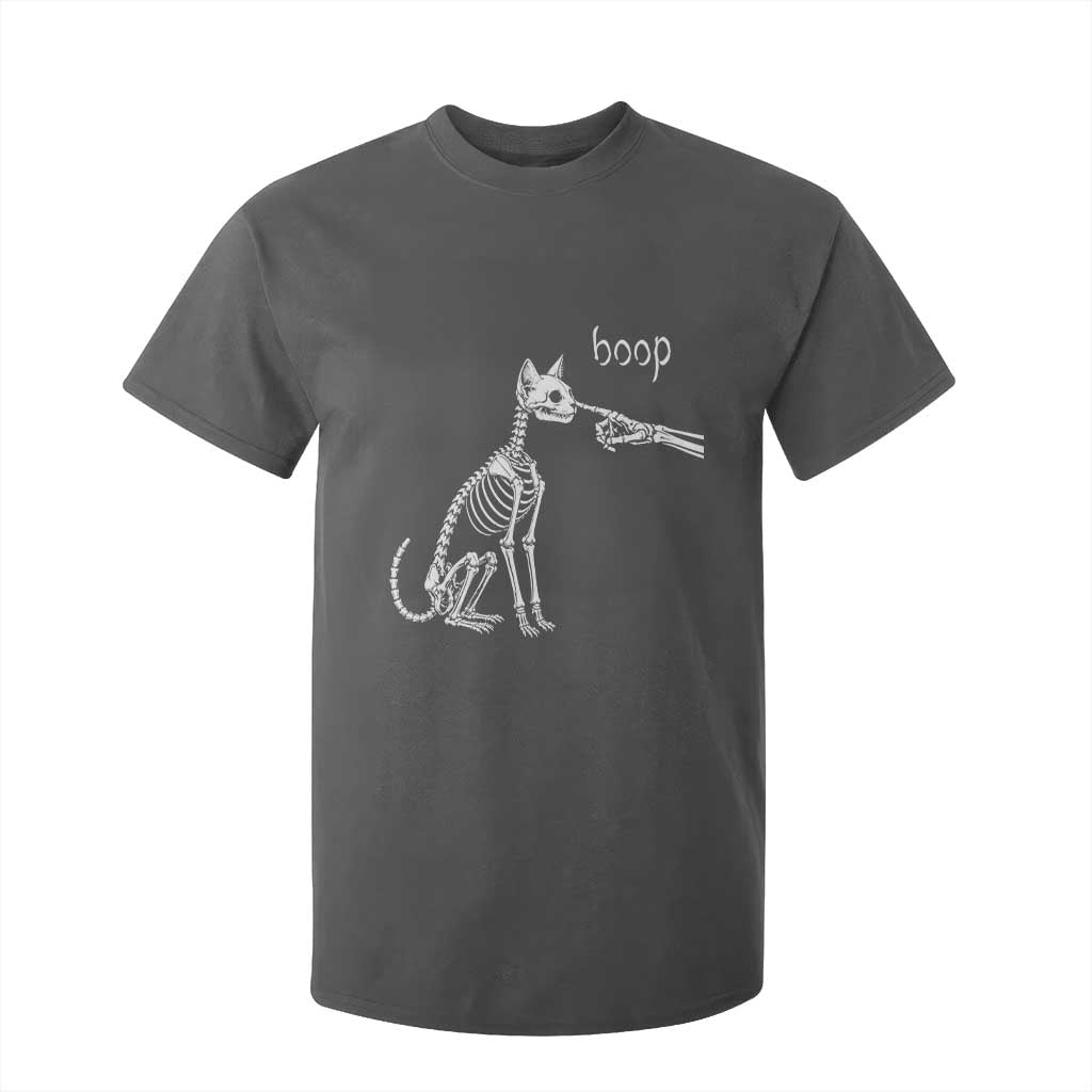 Boop Funny Cat Skeleton Hand Halloween Pet Graphic T Shirt For Kid