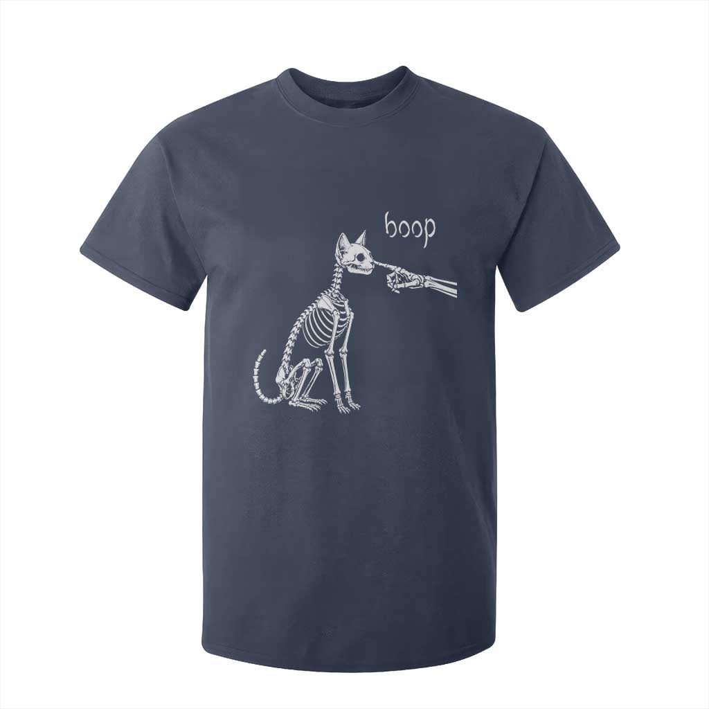 Boop Funny Cat Skeleton Hand Halloween Pet Graphic T Shirt For Kid