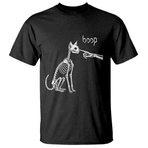 Boop Funny Cat Skeleton Hand Halloween Pet Graphic T Shirt