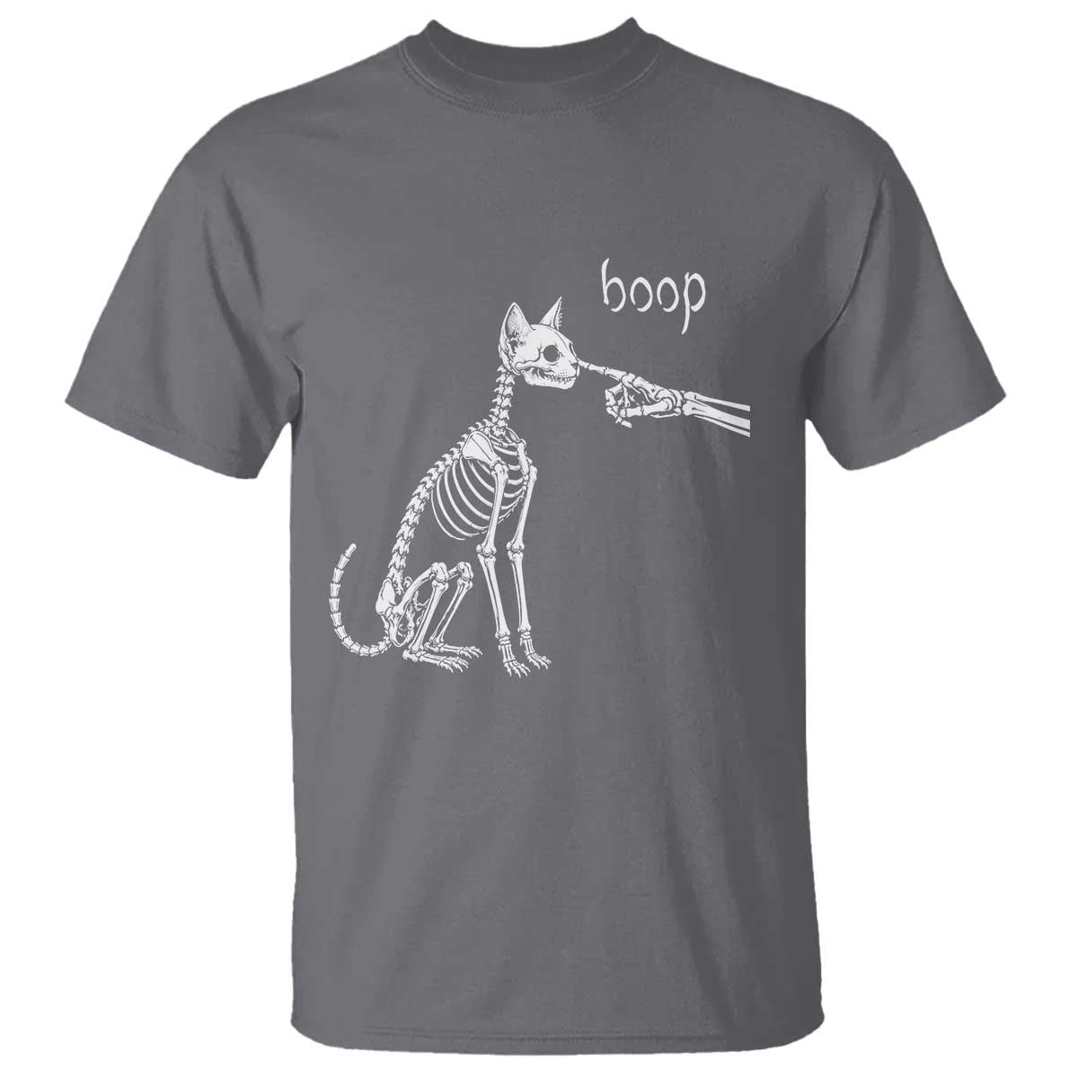 Boop Funny Cat Skeleton Hand Halloween Pet Graphic T Shirt