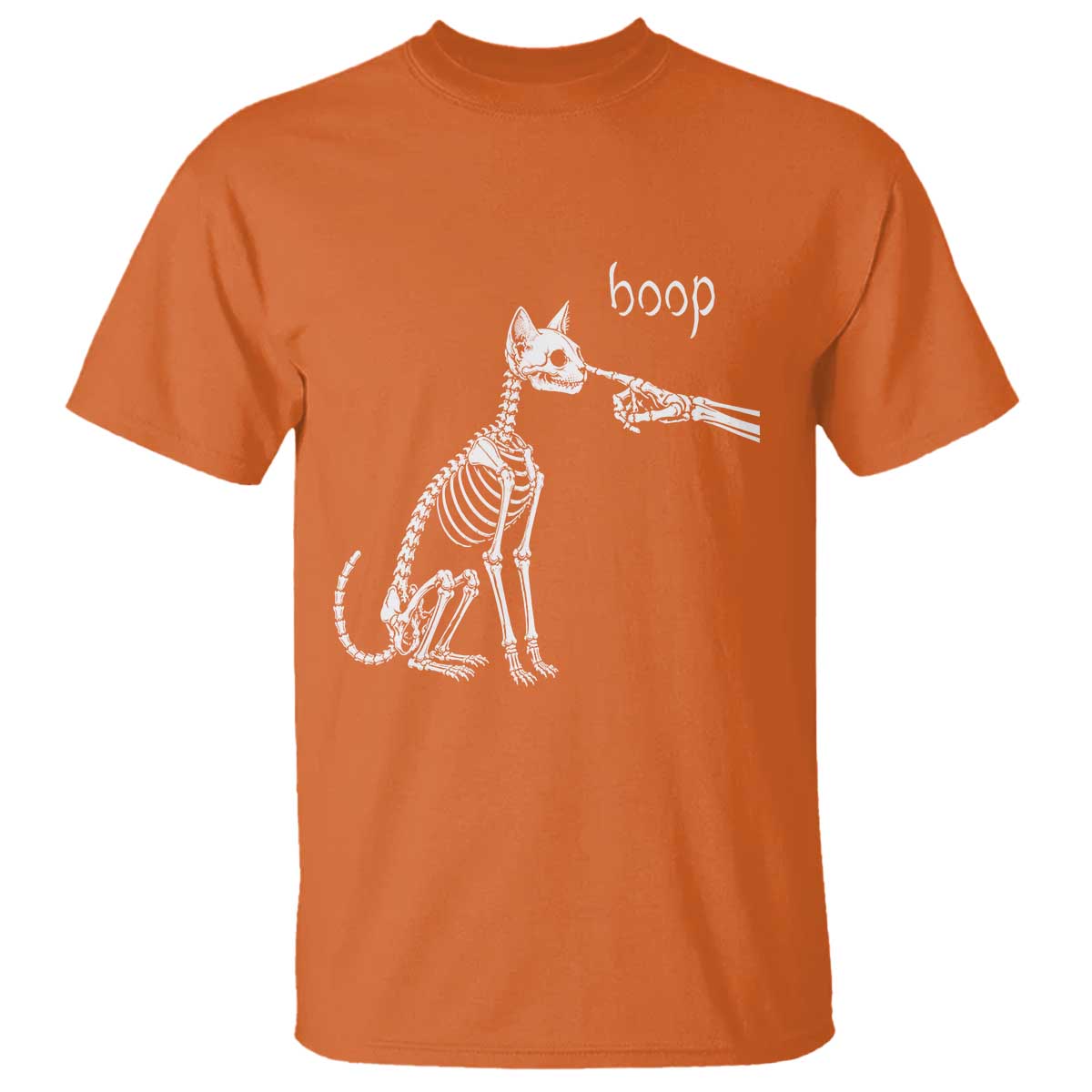 Boop Funny Cat Skeleton Hand Halloween Pet Graphic T Shirt