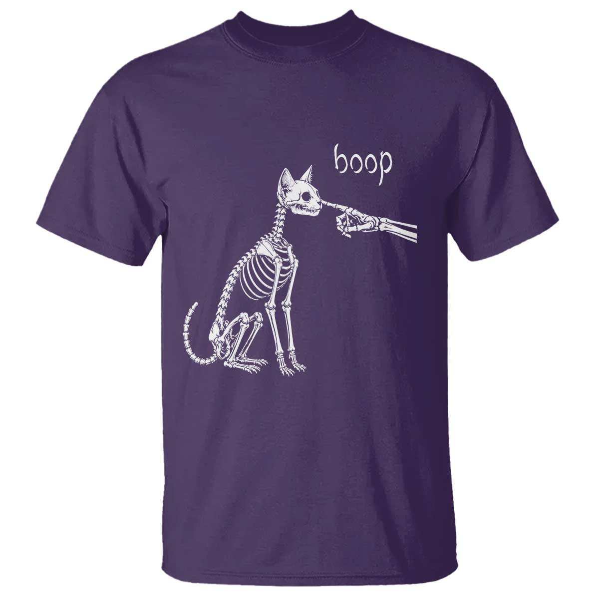 Boop Funny Cat Skeleton Hand Halloween Pet Graphic T Shirt