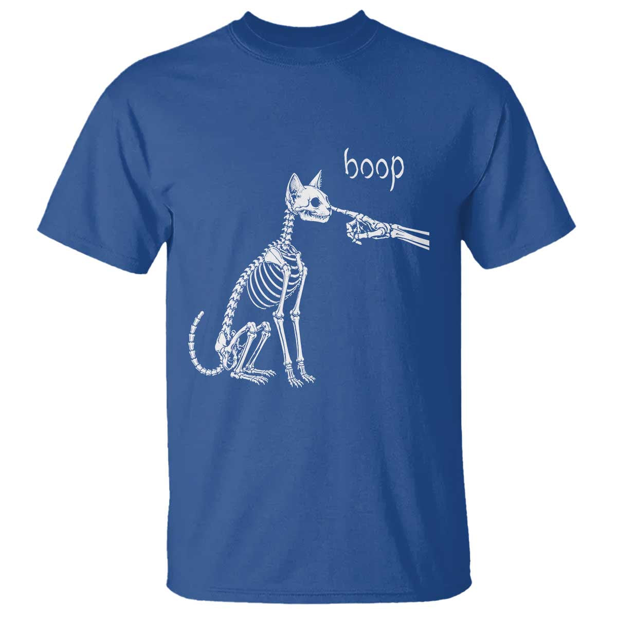 Boop Funny Cat Skeleton Hand Halloween Pet Graphic T Shirt