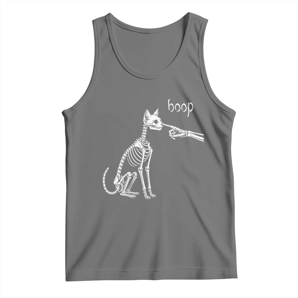 Boop Funny Cat Skeleton Hand Halloween Pet Graphic Tank Top